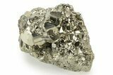 Striated, Pyrite Crystal Cluster - Peru #238874-1